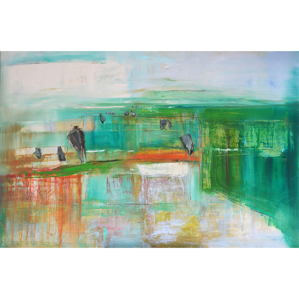 Rain on Wheat Crops ⋆ Maree Kelly | Landscape painter | Regional NSW artist